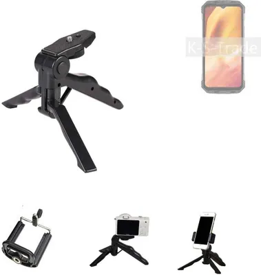 Produktbild von K-S-Trade Stativ Tisch-Ständer Dreibein Handy-Stativ Ständer kompatibel mit Doogee V Max Mini-Stativ Smartphone Tripod Handy-Stativ aus Plastik