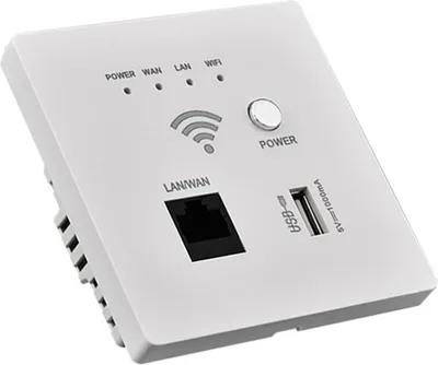 Obrázok produktu pre Nástenný bezdrôtový Wi-Fi router 300M AP prístupový bod WiFi router Zásuvka USB na nabíjanie Nástenný Wi-Fi AP router s WPS šifrovaním