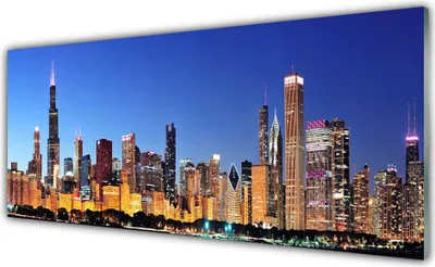Produktbild von Acrylglasbilder 125x50 Wandbild Druck Stadt Gebäude