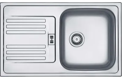 Produktbild von FRANKE Spüle EUROFORM EFL 614-78 Edelstahl Leinen mit Stopfenventil / Ausschnittsmaß: 760 x 455 mm / Spüle / Edelstahlspüle / Auflagespüle