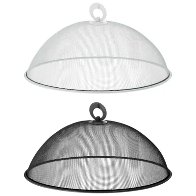 Produktbild von 2x Speisen Abdeckhaube Metall Speiseschirm Speisenhaube Fliegenhaube Insektenhaube Lebensmittel Haube
