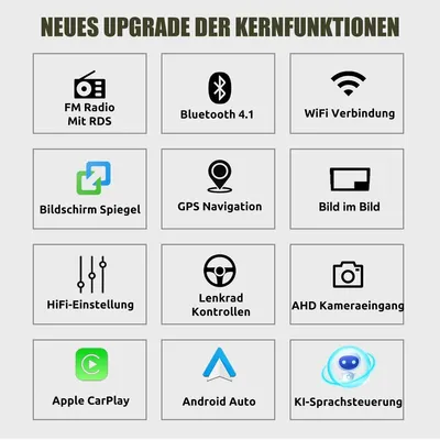 Produktbild von Android Autoradio 7 Zoll für Opel Astra H Corsa C D Meriva Vectra mit CarPlay GPS Navigation Bluetooth Freisprechanlage Lenkradsteuerung Rückfahrkamera