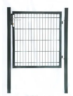 Produktbild von HOME DELUXE - Gartentor PORTARIUS - Farbe: Anthrazit, Höhe 160 cm - inkl. Griff, Schloss und Schlüssel I Gartenpforte Einfahrtstor Hoftür