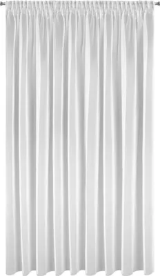 Produktbild von Eurofirany 390056, Durchscheinend, Weiß, Einfarbig, Polyester, Aufhängungshaken, 35 g/m²