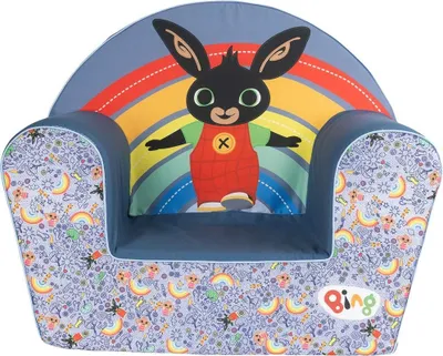 Produktbild von Tataway Bing Jeans Stuhl für Kinder – bequem und sicher, lustiges Design mit Bing und Flop – perfekt für Schlafzimmer und Spielecken