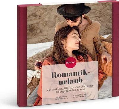 Produktbild von mydays Geschenkbox Romantikurlaub; Erlebnis verschenken oder selbst erleben; Gutschein für 2 Person(en)