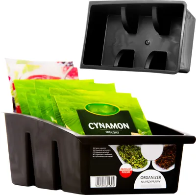 Obrázok produktu pre Organizér Na Korenie Sachet Compartments Plast - Čierna