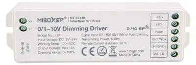 Obrázok produktu pre 2.4G bezdrôtový ovládač LS4PUSH/ 0-10V/1-10V stmievač 12-24V do 15A