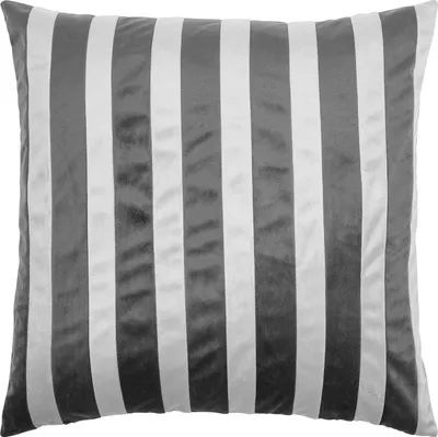 Produktbild von pad Kissenhülle Confort grey 50 x 50 cm zusamen genähte Streifenmuster Velour