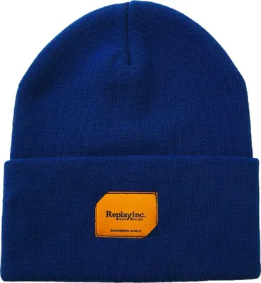 Produktbild von REPLAY Beanie Mütze für Damen und Herren, Einheitsgröße, Farbe Blau