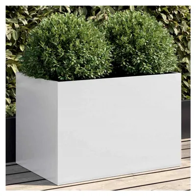 Produktbild von Pflanzkübel Silber 62x40x39 cm Verzinkter Stahl, Hochbeet Pflanzbeet Blumenkasten für Balkon Garten Terrasse