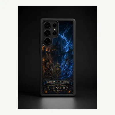 Productafbeelding van Samsung S25 Ultra hoesje, telefoonhoesje, beschermhoesje, case met een drakenmotief – LUNØIR ©