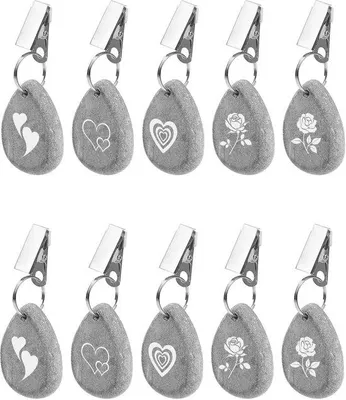 Produktbild von Schwere Tischdeckenklammern, 10 Stück, für Outdoor, Garten, Picknick