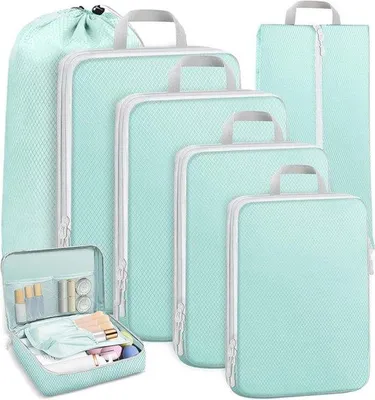 Produktbild von Famanu Packing Cubes 7-teilig - Kofferorganizer in Blau