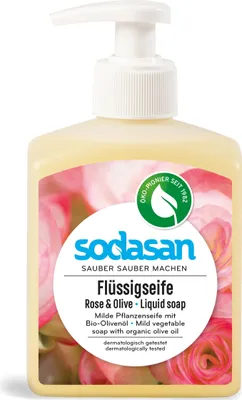 Image de Sodasan Savon liquide Rose & Olive 0,3L savon végétal doux (1 paquet)
