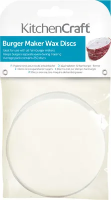 Produktbild von KitchenCraft Antihaft-Hamburger-Papierscheiben, 8,5 cm - Pack de 250 Stück.