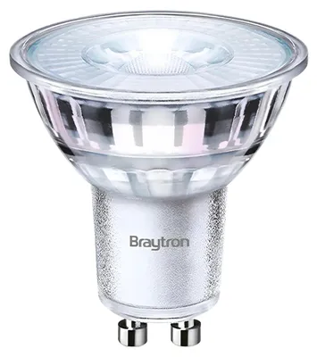 Productafbeelding van Braytron LED GU10, 5,5W (50W equivalent), dimbaar, 2700K, warm wit, reflectorlamp, lichtbron, 400 lumen