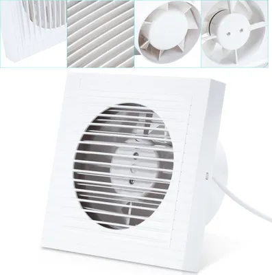 Produktbild von Faziango Badlüfter, Ø100mm Abluftventilator Wandmontage mit Rückschlagventil, Geräuschloser Betrieb, Bad Einbauventilator, Weiß