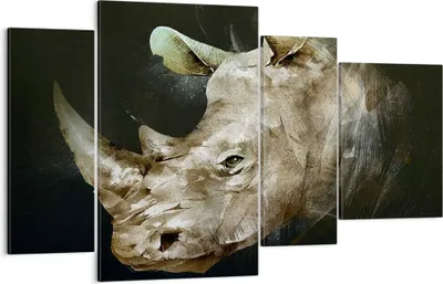 Produktbild von Bild auf Leinwand - Leinwandbild - Tier Abstraktion - 120x70cm - Wand Bild - Wanddeko - Wandbilder - Leinwanddruck - Bilder - Kunstdruck - Wanddekoration - Leinwand bilder - Wandkunst - DL120x70-3969