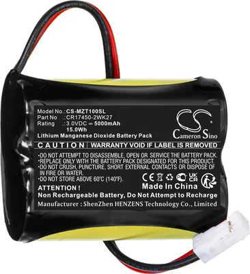 Image de TECHTEK Batterie compatible avec [FDK] CR17450-2WK27, CR17450ER-F2X, pour [Okuma] MB500, pour [Mazak] MTN900, QTN100, QTN150, QTN200 remplace 90041,