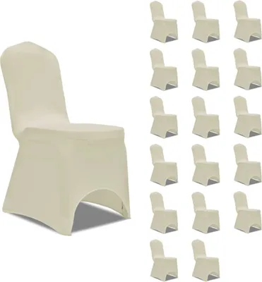 Obrázok produktu pre Návleky na stoličku krémové 18 ks naťahovacie