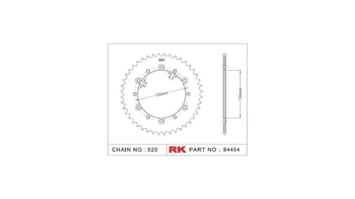 Immagine prodotto di Pignone RK "4454" 520, acciaio, argento 49 denti