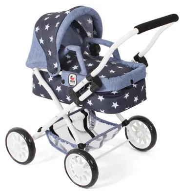 Productafbeelding van Bayer Chic 2000 kinderwagen Smarty | Compacte kinderwagen met draagmandje en kap | Geschikt voor peuters vanaf 2 jaar, kleur: marineblauw