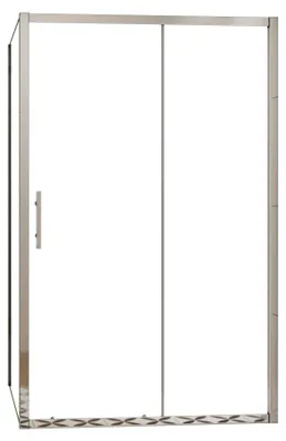 Produktbild von Eckduschtür Schiebetür 120x190cm mit Seitenteil 76x190cm,5mm ESG Klarglas,Komplett Chrom-Optik mit Griff,platzsparend,Eckeinstieg Dusche