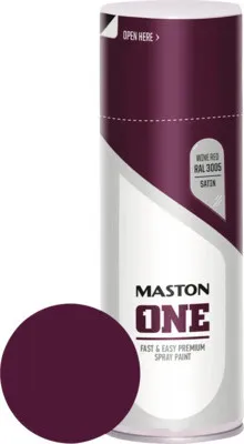 Produktbild von Sprühlack Maston ONE seidenmatt RAL 3005 weinrot 400 ml