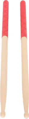 Produktbild von 5a Drum Sticks für Erwachsene Kinder Anfänger Ahornholz Tipps Drumsticks mit Anti -Slip -Gummi -Gummi -Musikinstrumentenzubehör Rot X Muster