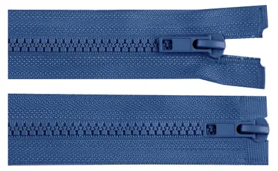 Produktbild von 1 Reißverschluss 2-Wege 5mm 80 cm teilbar Autolock Doppelzipper Farbwahl,jeansblau
