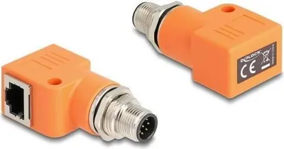 Image de DELOCK M12 Adapter A-kodiert 8 Pin Stecker zu RJ45 Buchse