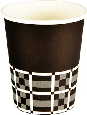 Produktbild von 40 Trinkbecher, Pappe "To Go" 0,2 l Ø 8 cm · 9,1 cm "Black and White"