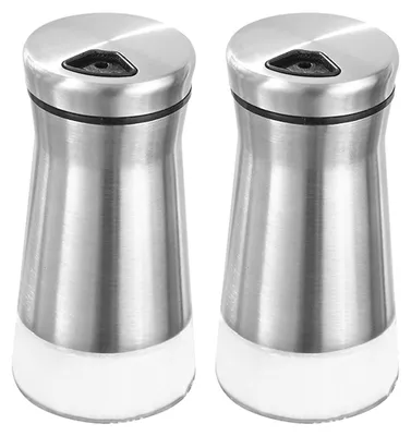 Salz- und Pfefferstreuer-Set, 2er-Pack, Edelstahl/Glas, verstellbar