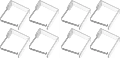 Image de Lot de 8 pinces à table Excellent Houseware, en plastique transparent, 5 x 4 cm