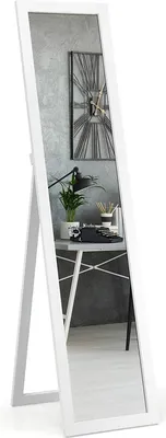 Produktbild von GOPLUS Ganzkörperspiegel, verstellbare Winkelstufe, Freistehend & Wandmontage, Standspiegel 147x29cm, Wandspiegel mit Hacken