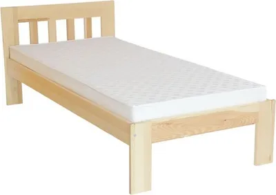 Produktbild von Bettrahmen für Kinder / Kinderbett 80 x 200 cm | Massivholz: Kiefer | Natur Lackiert