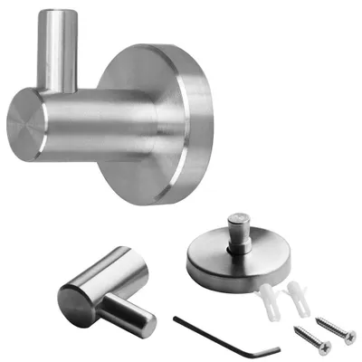 Produktbild von 1 Haken Garderobe Wandgarderobe Kleiderhaken Hakenleiste Türgarderobe Edelstahl