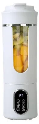 Produktbild von OKWISH Entsafter, Tragbarer Mini Smoothie Maker, USB wiederaufladbarer Mixer Becher, leistungsstarker Personal Blender für Obst & Gemüse, kompakter Saftmixer für unterwegs, Fitness, Büro & Reisen, Weiß