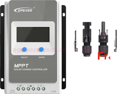 Obrázek produktu pro Solární regulátor nabíjení, technologie MPPT, vysoká účinnost, Tracer1206AN 10A, 12V 24V