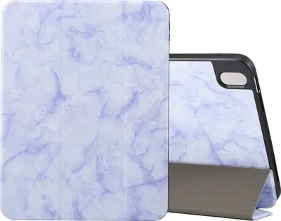 Produktbild von Mobigear Tri-Fold Marble iPad Air 11 Zoll (2026) Hülle Klapphülle + Stifthalter - Lila