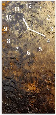 Produktbild von Wanduhr aus Glas mit Motiv Golden Texture- 30 x 60 cm - inkl. Aufhängesystem