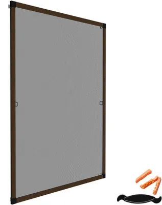 Produktbild von tectake® Fliegengitter mit Aluminiumrahmen für Fenster ohne Bohren und Schrauben
