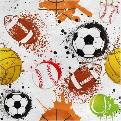 Productafbeelding van Koninklijke fluwelen stof, polyester, geschikt voor naaien - motief: sportballen