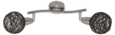 Produktbild von Briloner Deckenleuchte Strahler Nickel matt/Braun max. 2 x 5,5W E14 ohne Leuchtmittel schwenkbar