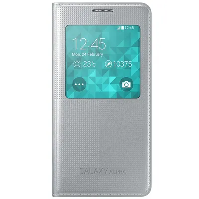 Image de Samsung Cover S-View EF-CG850BS pour Galaxy Alpha argenté