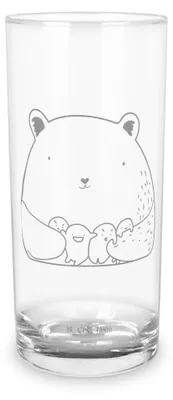 Produktbild von Mr. & Mrs. Panda Glas Bär Gefühl 400 ml - Transparent - Geschenk, Verrückt, Tumbler, Durchgedreht, Glasbecher, Cocktailglas, Wasserglas, Wahnsinn, Teddy, Wasserbecher