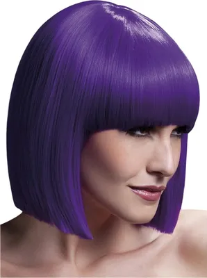 Produktbild von Blunt Cut lila - Kostüm Perücke für Fasching