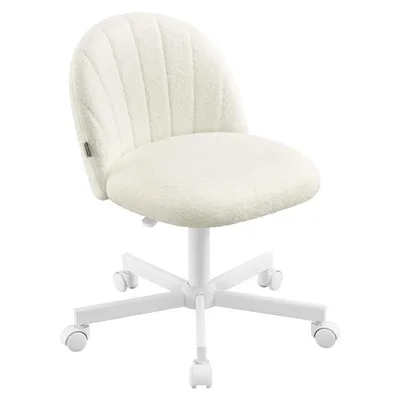 Produktbild von SONGMICS Homeoffice-Stuhl, Schminkstuhl aus Fleece, Schreibtischstuhl, Schaumstoffpolsterung, höhenverstellbar, für Arbeitszimmer, Schlafzimmer