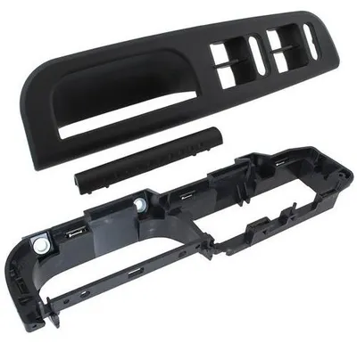 Image de Cache de poignée de porte (lot de 4) pour l'intérieur, et plaque de recouvrement pour VW Golf 4, Bora, Passat 3B, de couleur noire